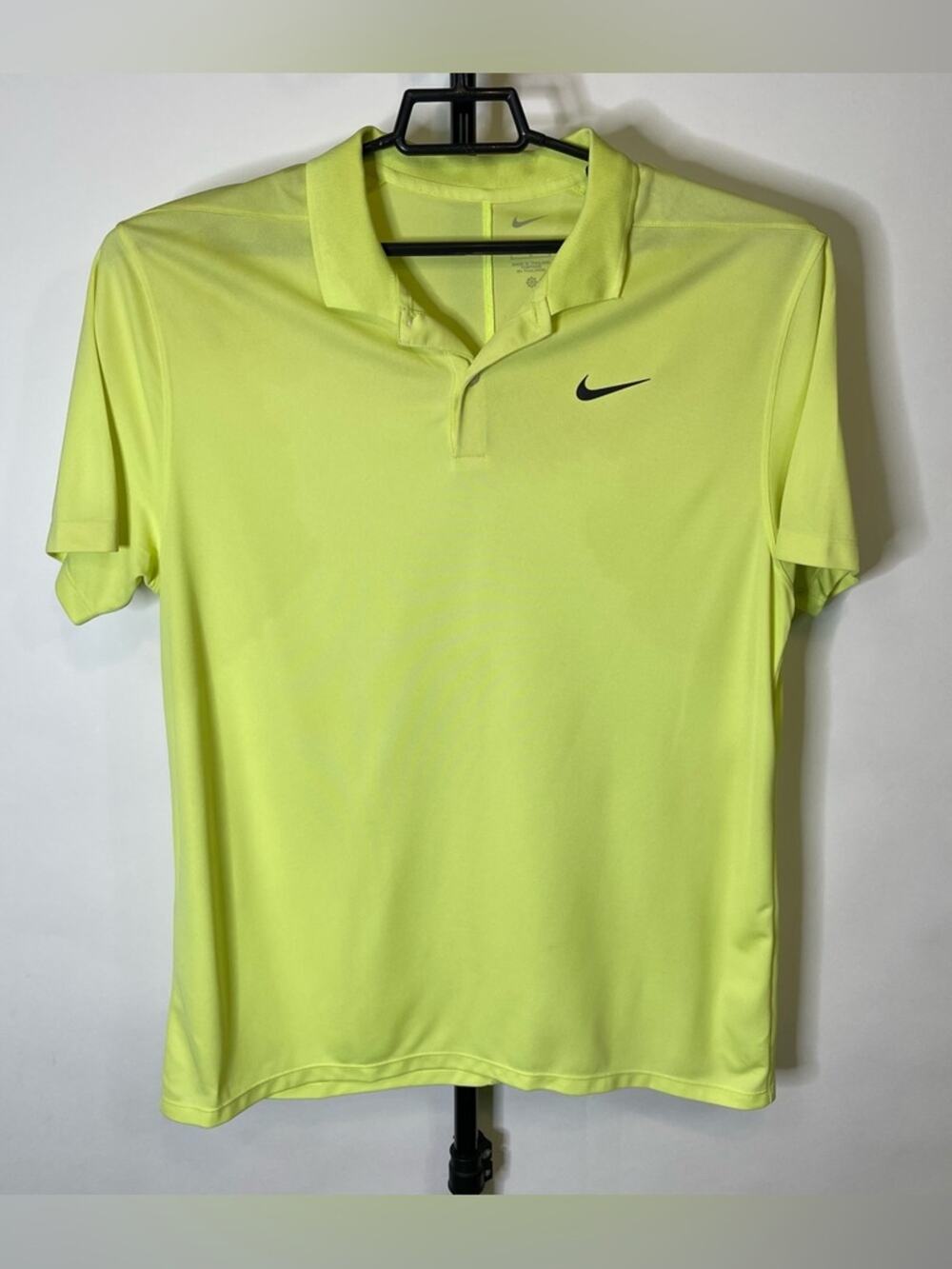 Nike Dri-Fit Neon Yellow Polo Shirt Size Large Men’s.